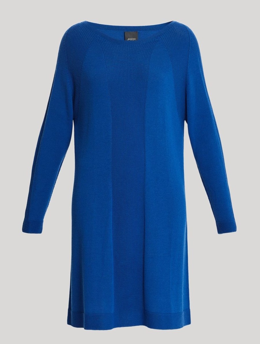 Merino Wool-Blend Dress China Blue Clearance