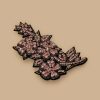 Rhinestone-Adorned Flower Brooch Pink New