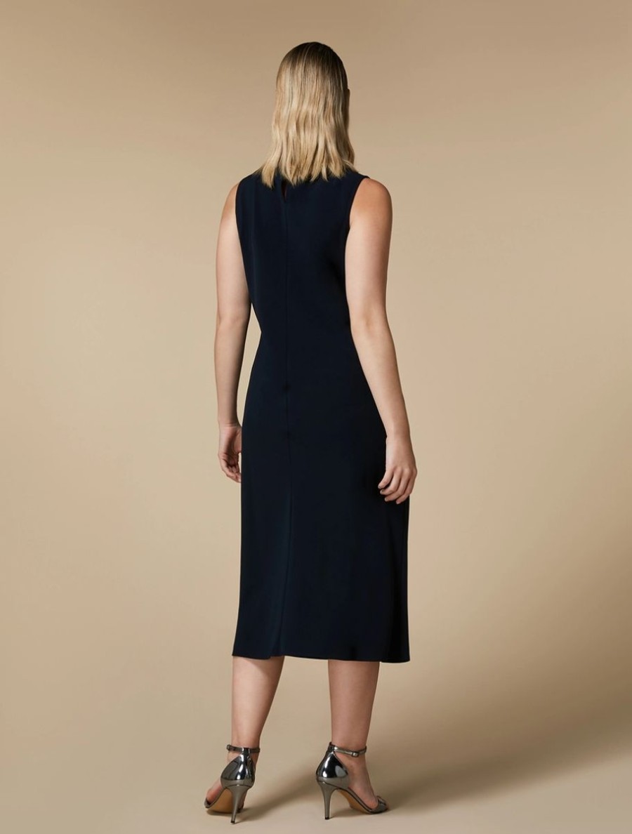 Triacetate Dress Dark Navy New