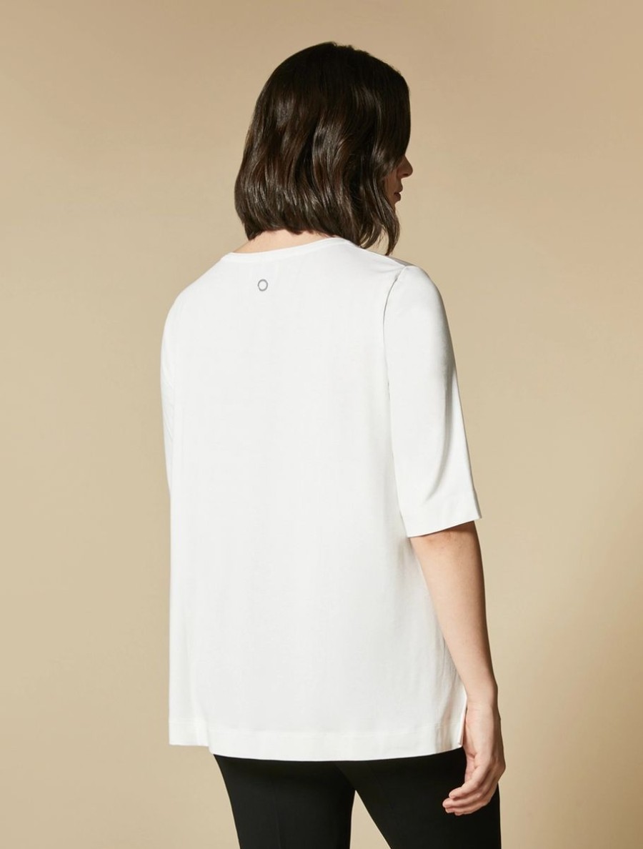 Silk And Jersey T-Shirt White Online