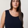 Georgette Tunic And Vest Top Dark Navy New