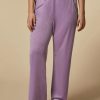 Velvet Jersey Trousers Lilac New