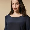 Silk Crepe De Chine Blouse Dark Navy Best