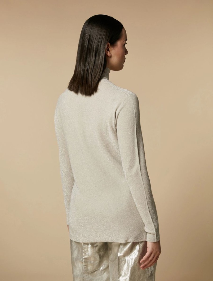 Lurex Viscose Sweater Beige Best