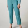 Crepe Envers Satin Trousers Ski Blue New