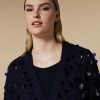 Sequinned Alpaca-Blend Cardigan Dark Navy Hot