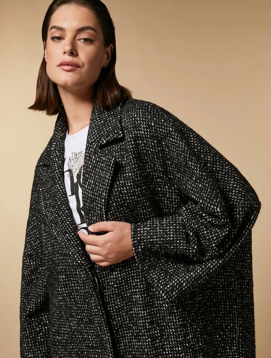 Tweed Coat Black Online