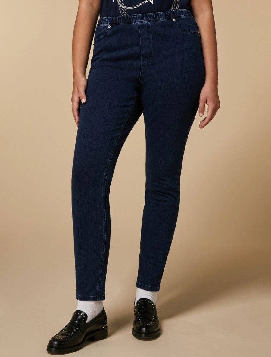 Leggings-Fit Compact Denim Jeans Dark Navy Online