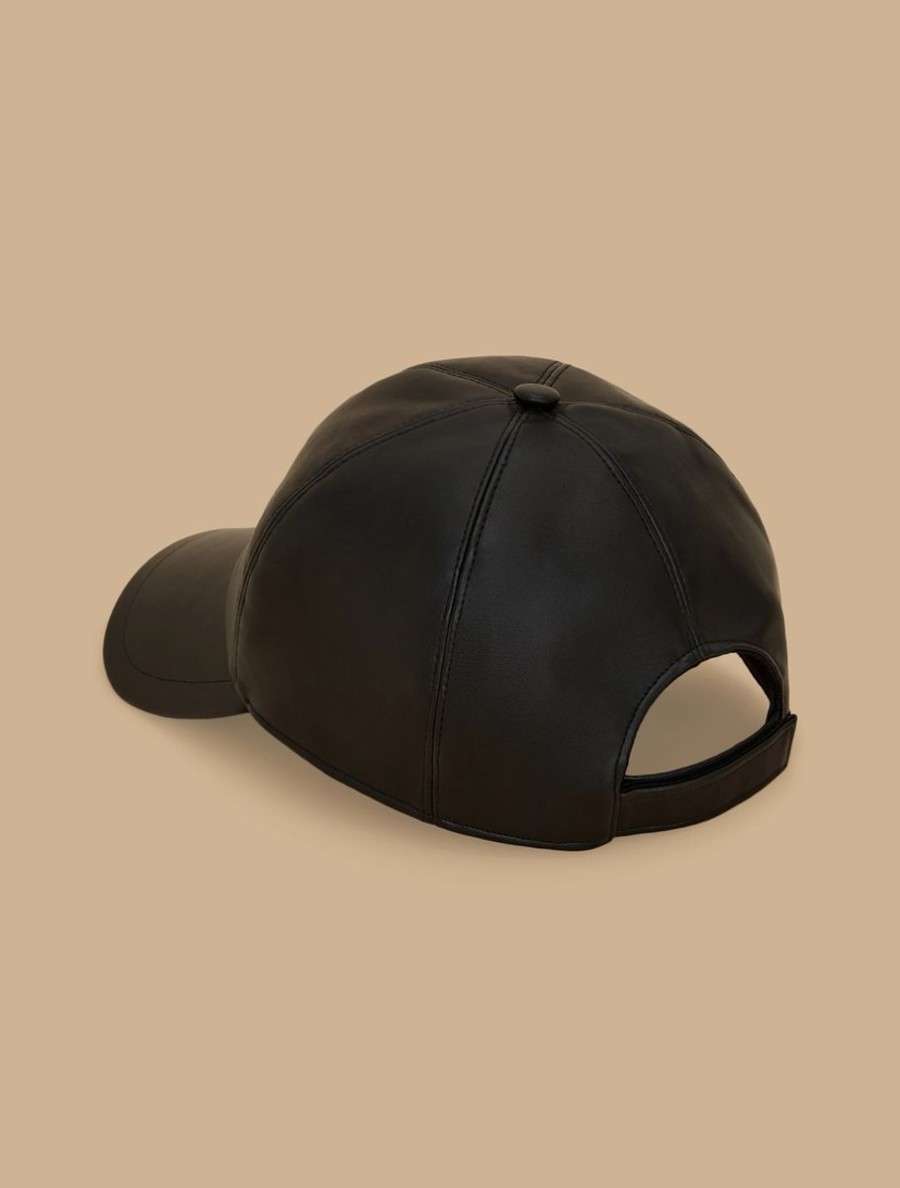 Topstitched Baseball Cap Black Online