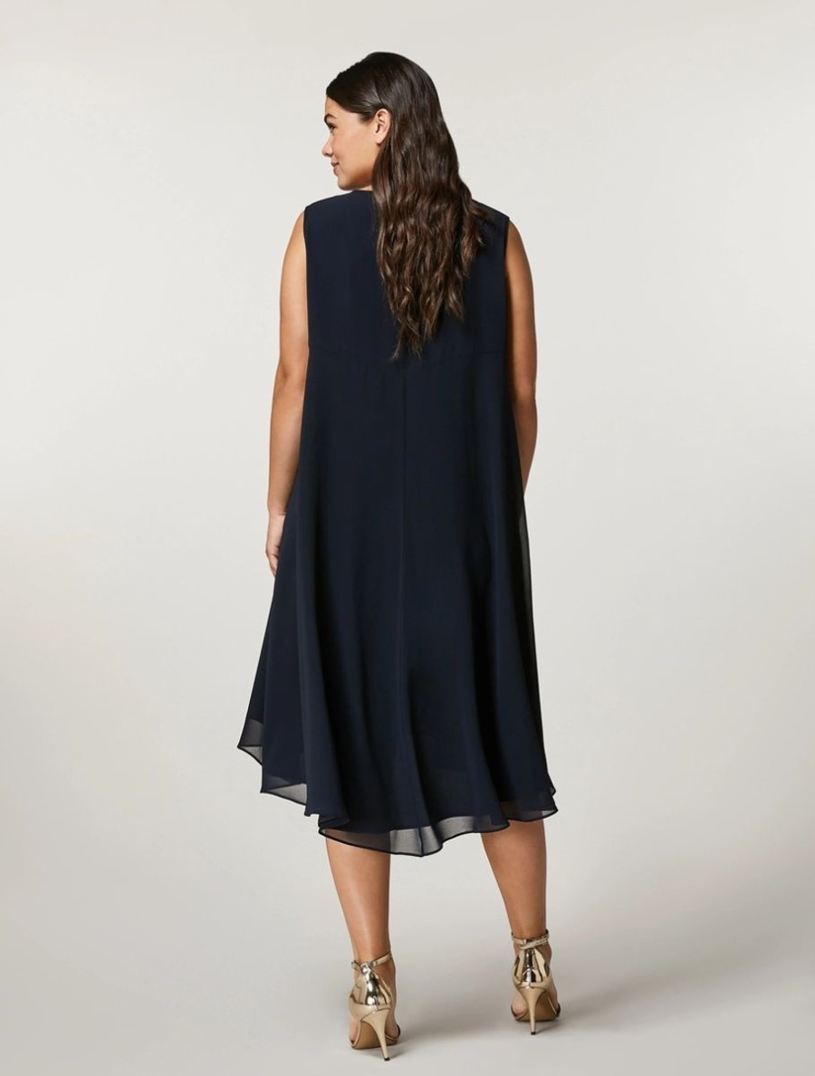 Georgette Dress Dark Navy Best