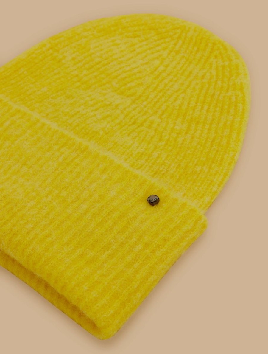 Alpaca-Blend Beanie Mustard Clearance