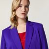 Fluid Stretch Fabric Blazer Purple Hot