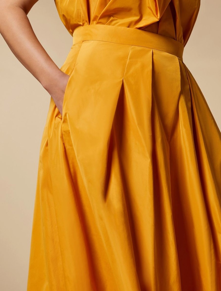 Taffeta Skirt Gold Clearance