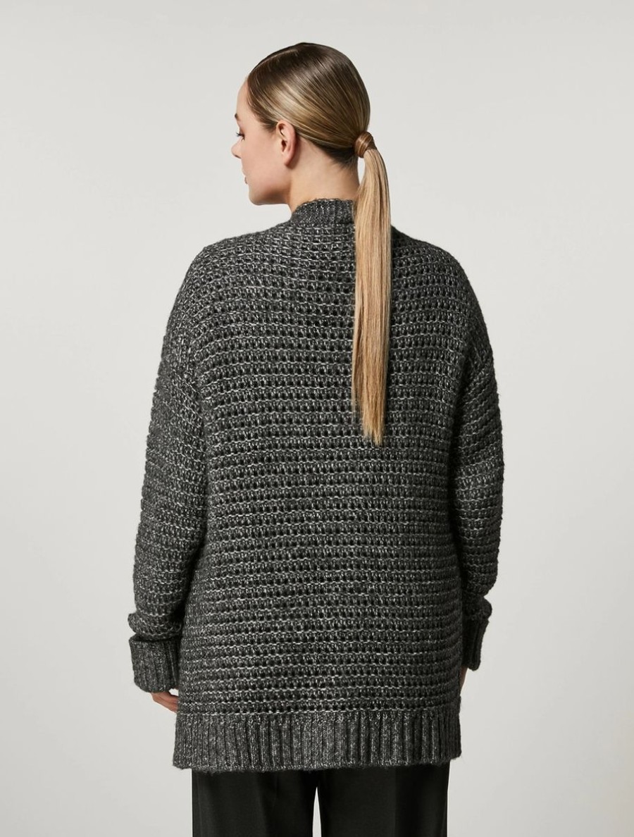 Wool-Blend Maxi Cardigan Dark Grey Best