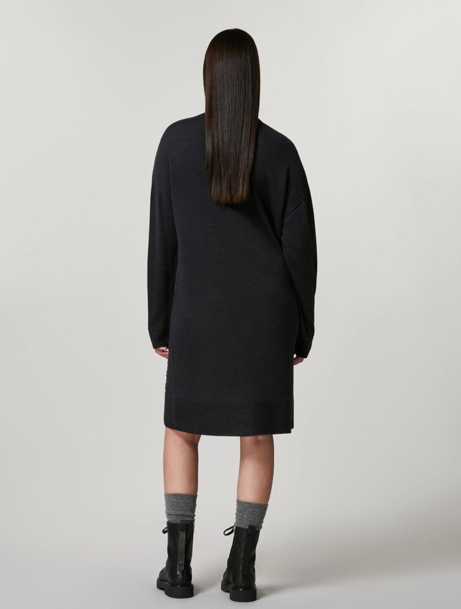 Wool-Blend Dress Dark Grey Best