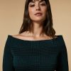 Prince Of Wales Check Knit Dress Dark Green Clearance