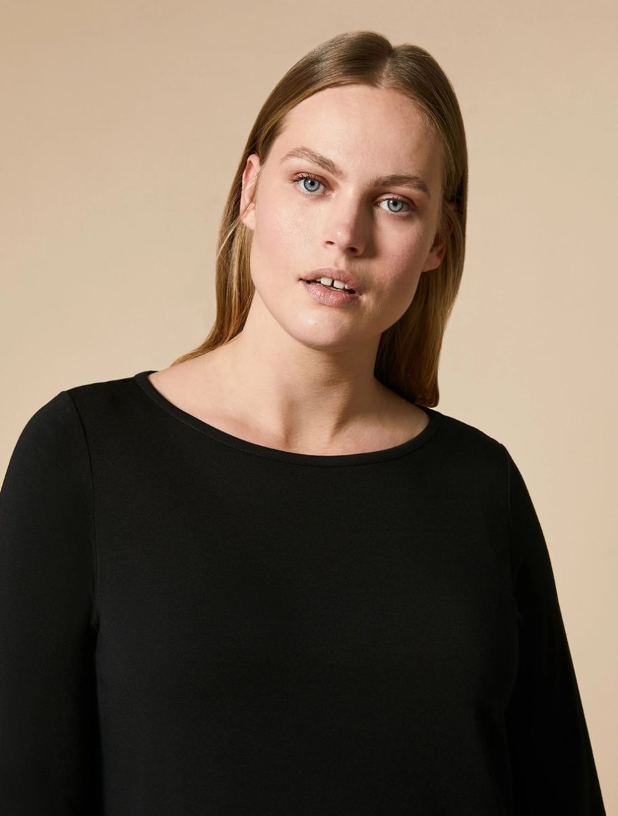 Viscose Jersey T-Shirt Black Wholesale