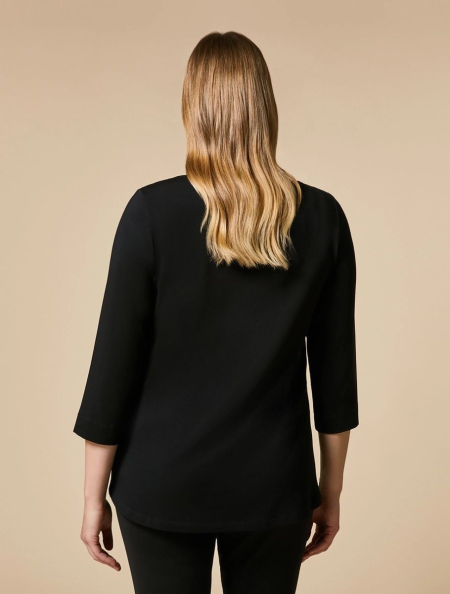 Viscose Jersey T-Shirt Black Wholesale