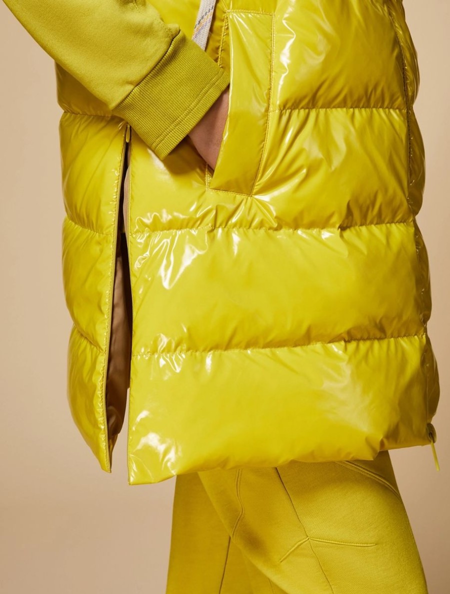 Water-Repellent Quilted Gilet Mustard Best