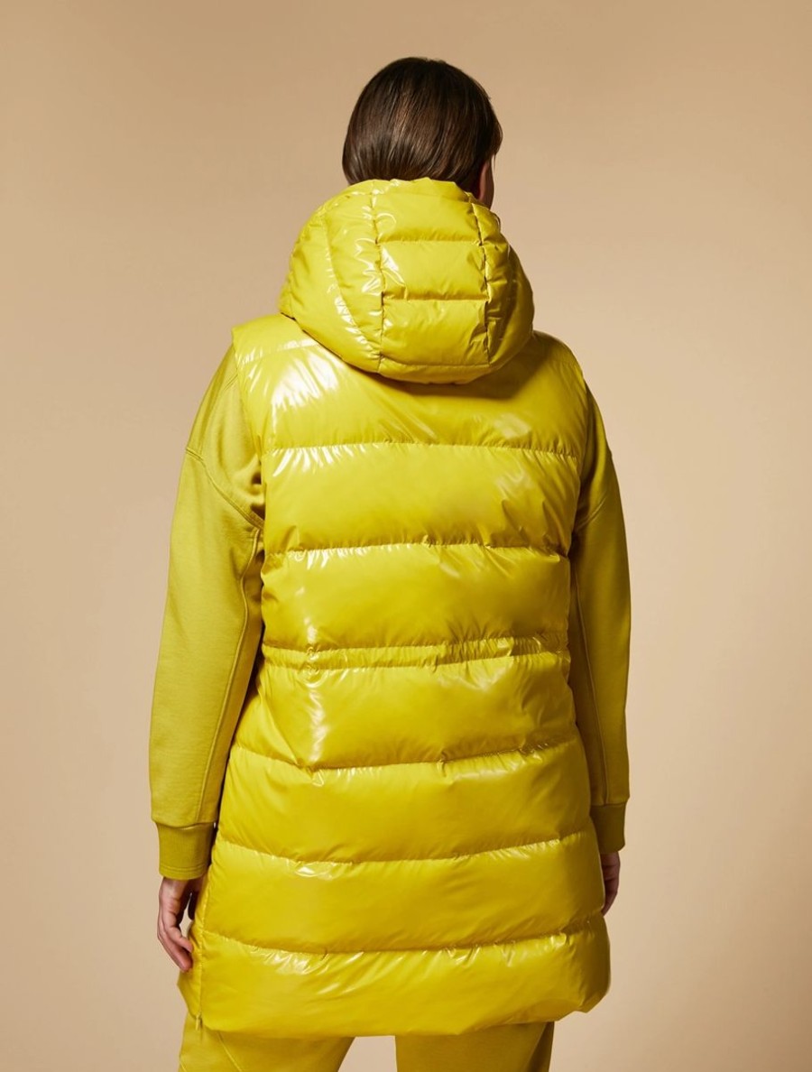 Water-Repellent Quilted Gilet Mustard Best