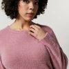 Fur-Look Yarn Sweater Pink Hot