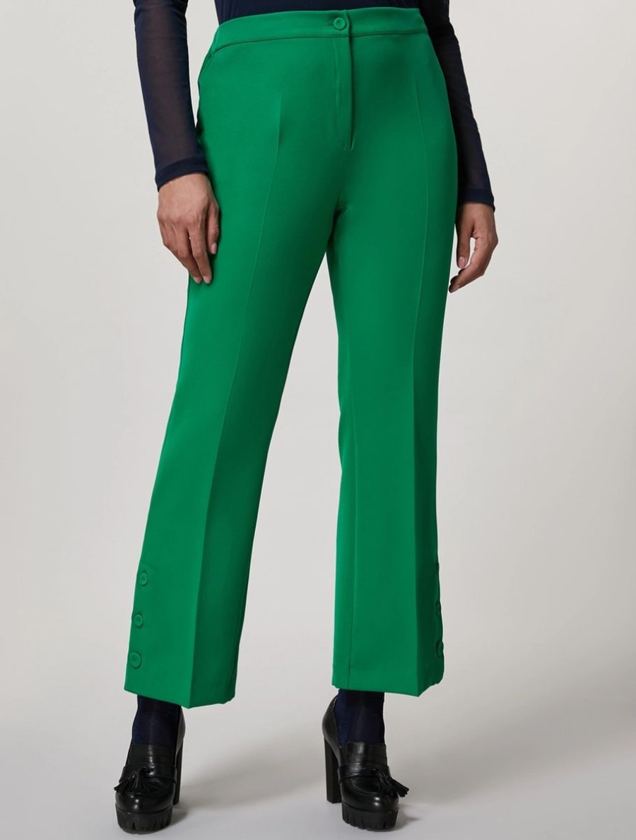 Technical Fabric Trousers Green Hot