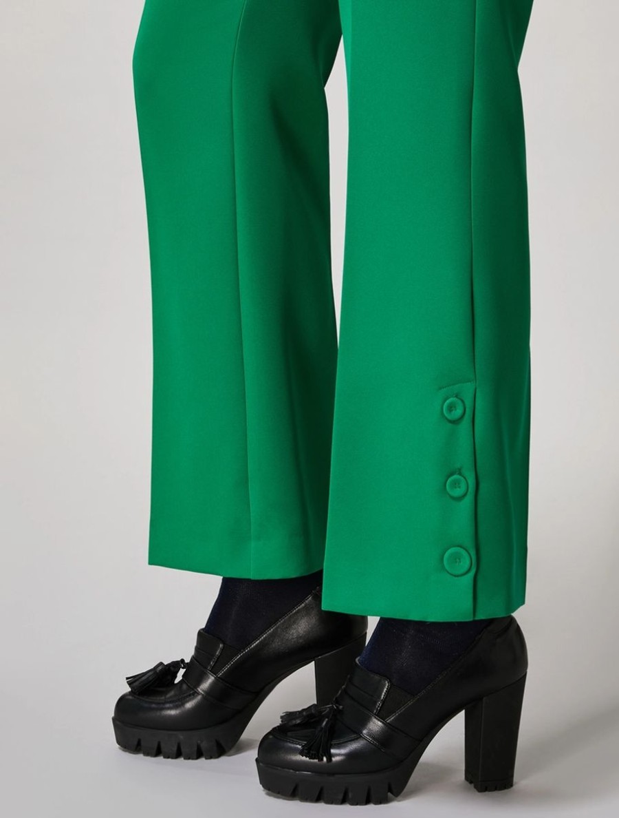 Technical Fabric Trousers Green Hot