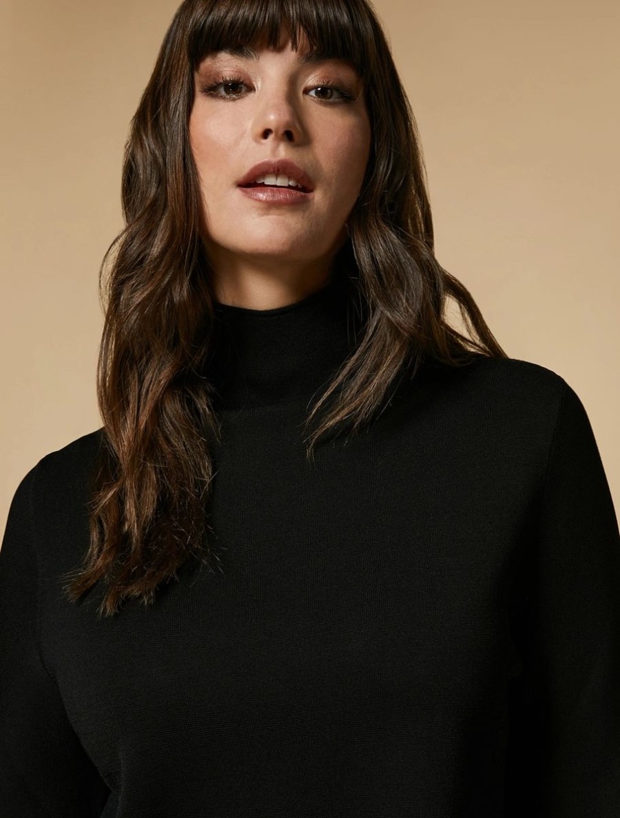 Comfortable Viscose Sweater Black Clearance