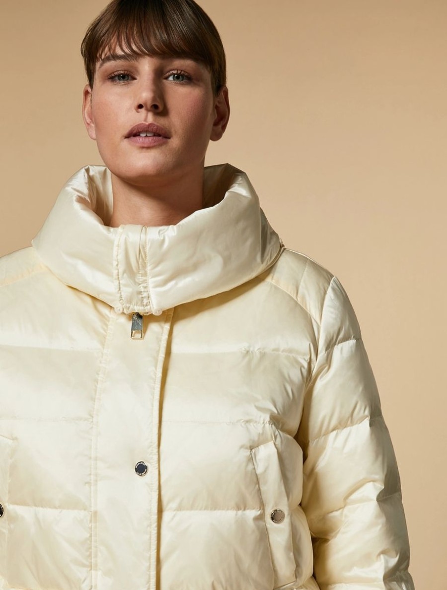 Padded Jacket In Water-Resistant Nylon White Hot