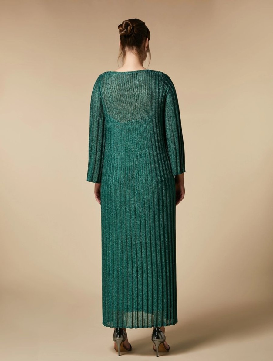 Lurex Yarn Dress Green Wholesale