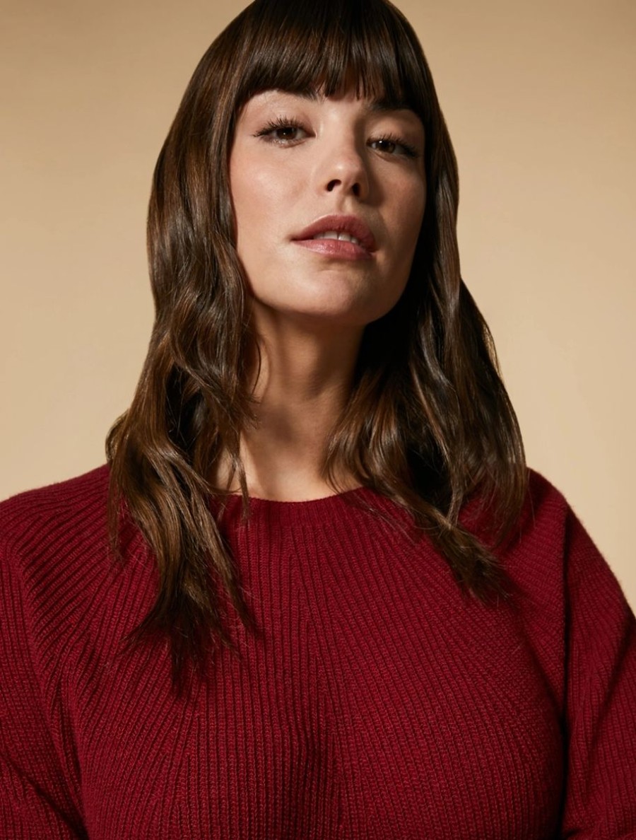 Seamless Wool And Cashmere Sweater Red New