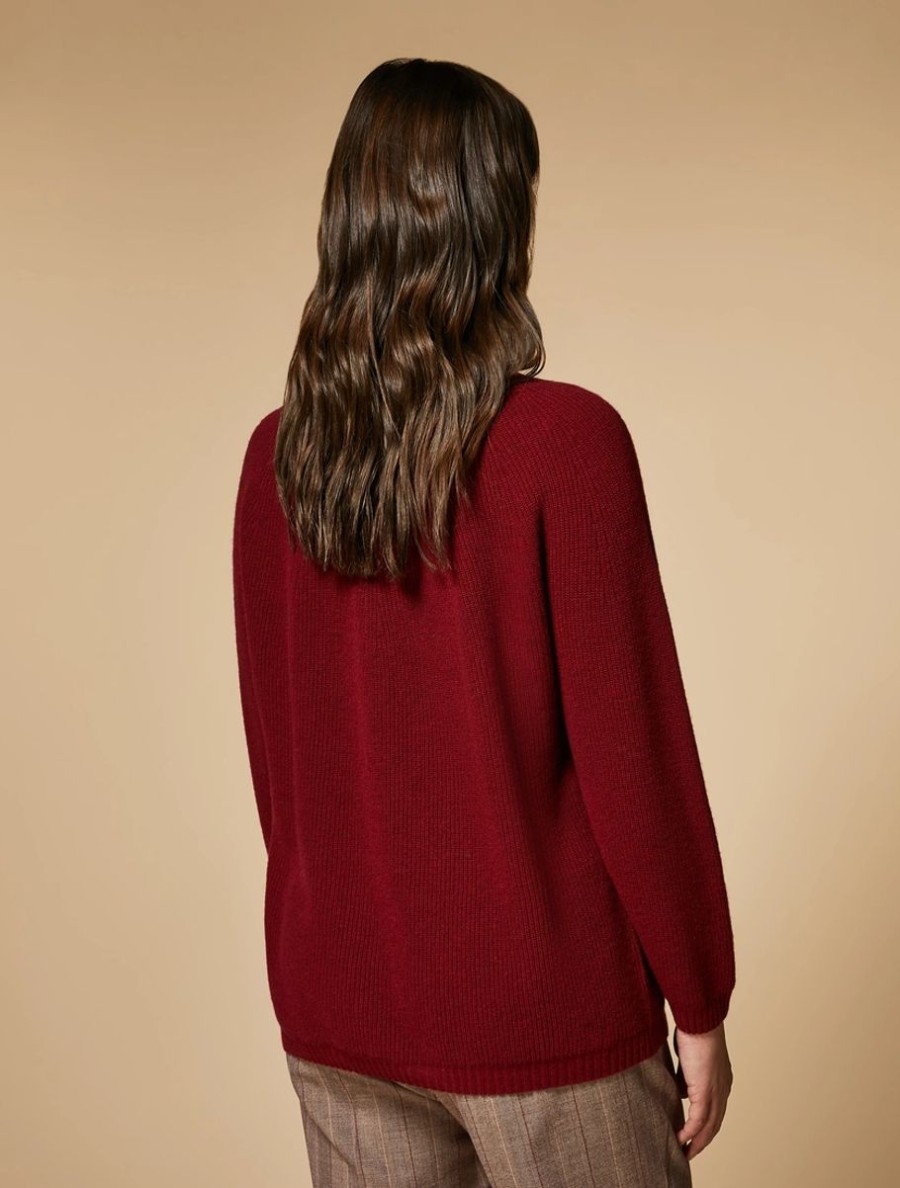 Seamless Wool And Cashmere Sweater Red New