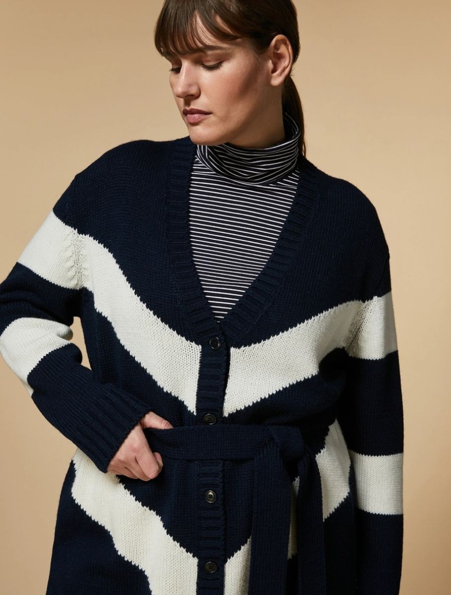 Wool-Blend Cardigan Dark Navy Best