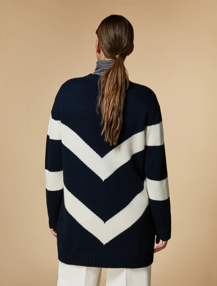 Wool-Blend Cardigan Dark Navy Best