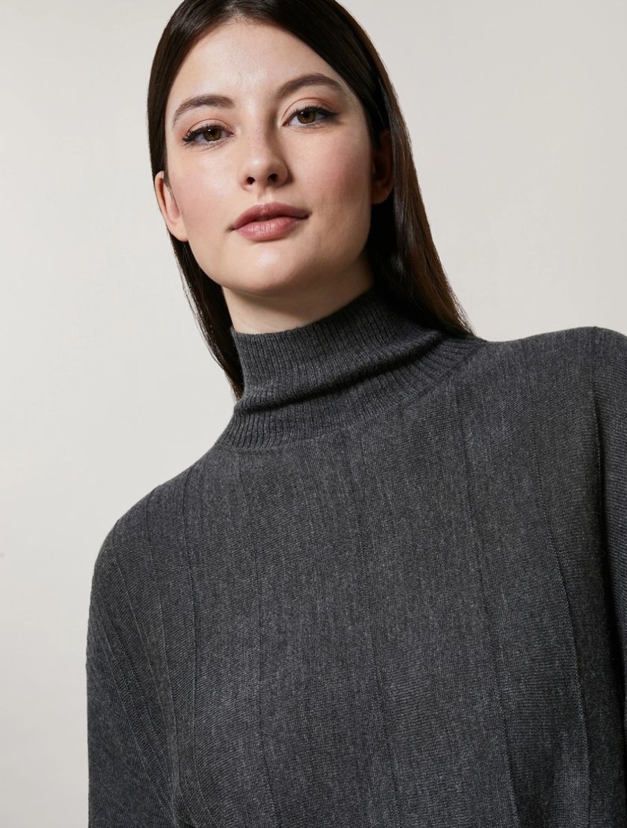 Wool-Blend Sweater Dark Grey Best