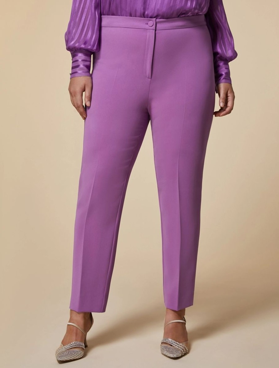 Slim-Fit Triacetate Trousers Wisteria Wholesale