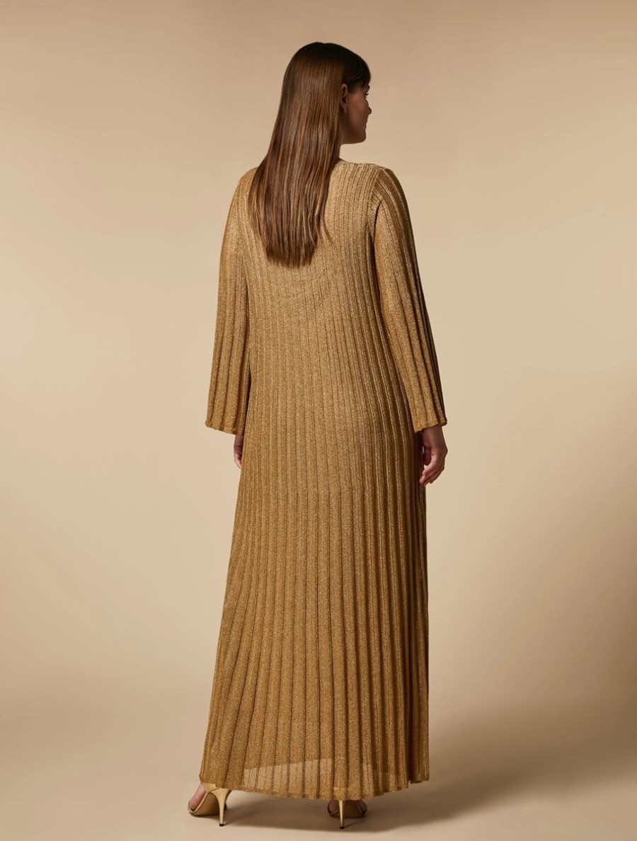 Lurex Yarn Dress Gold New