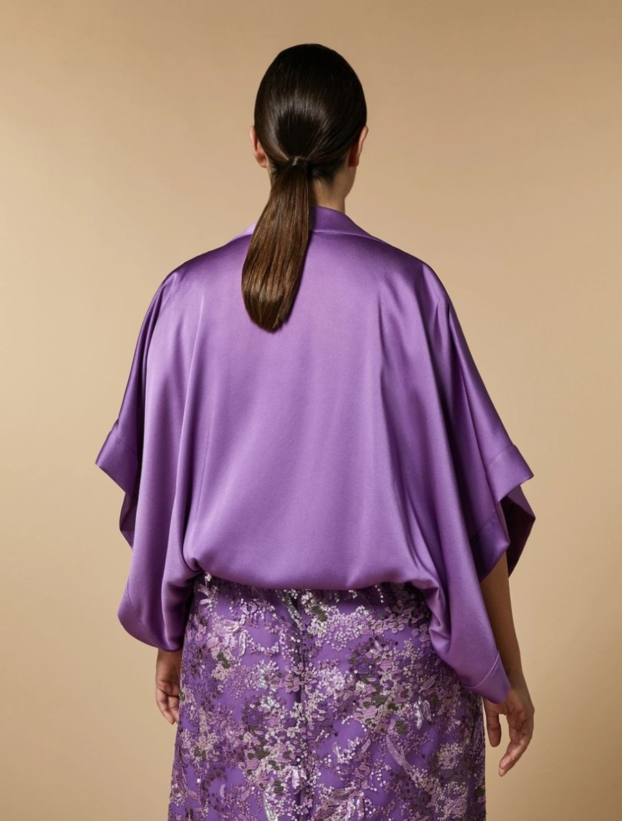 Shiny Fabric Shrug Wisteria Clearance