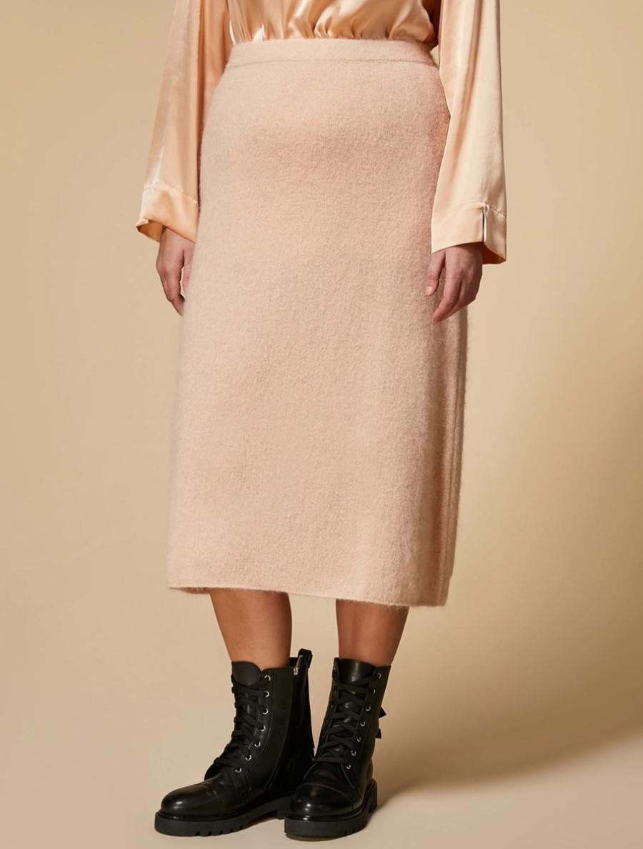 Mohair And Wool Skirt Pink Hot