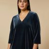 Velvet Jersey Dress Midnightblue Online