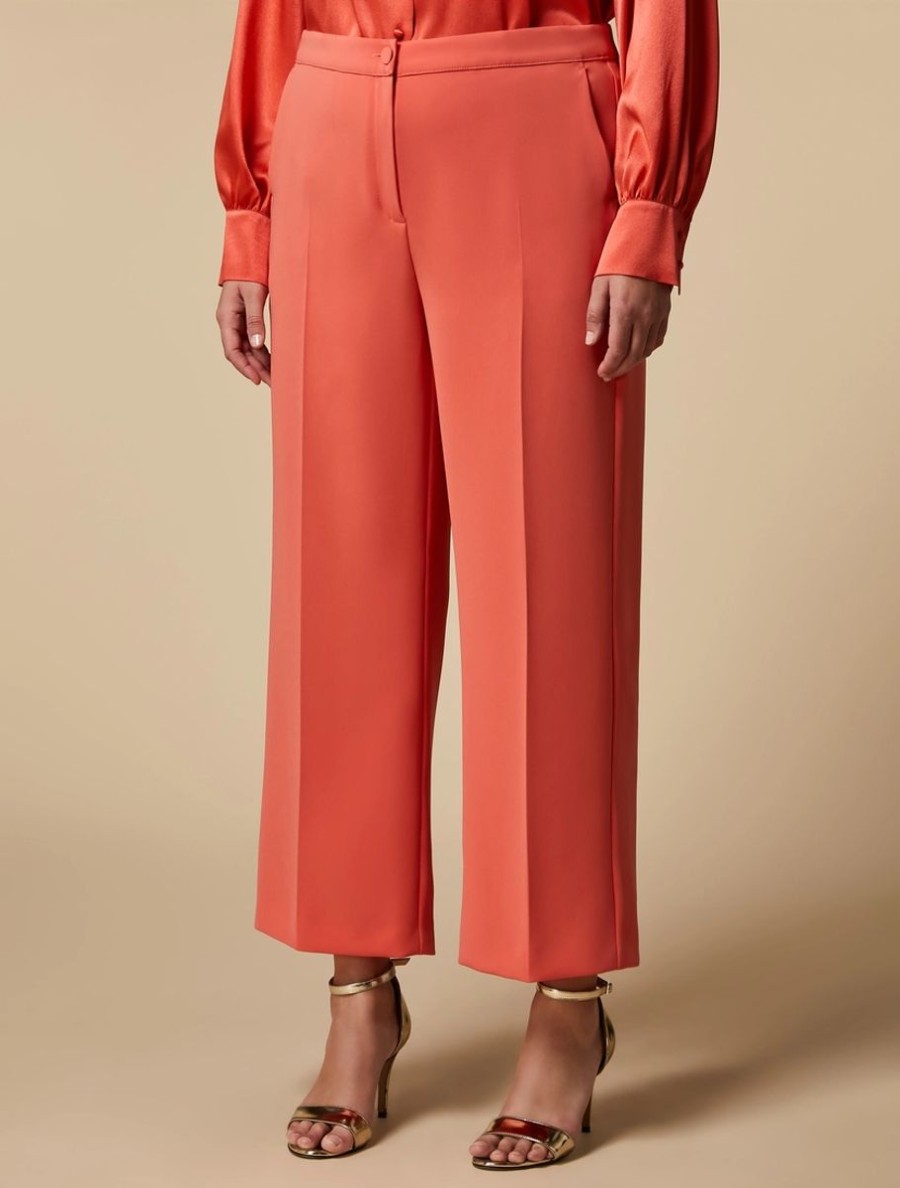 Triacetate Trousers Coral New