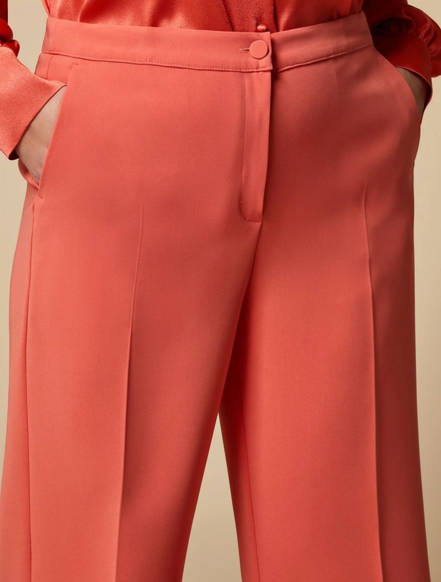 Triacetate Trousers Coral New