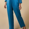 Satin Trousers Torquoise Wholesale