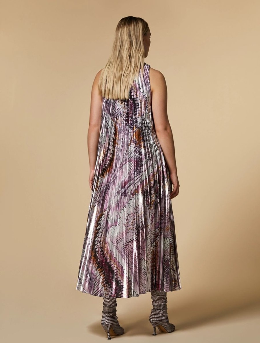 Pleated Lame Dress Pink Online