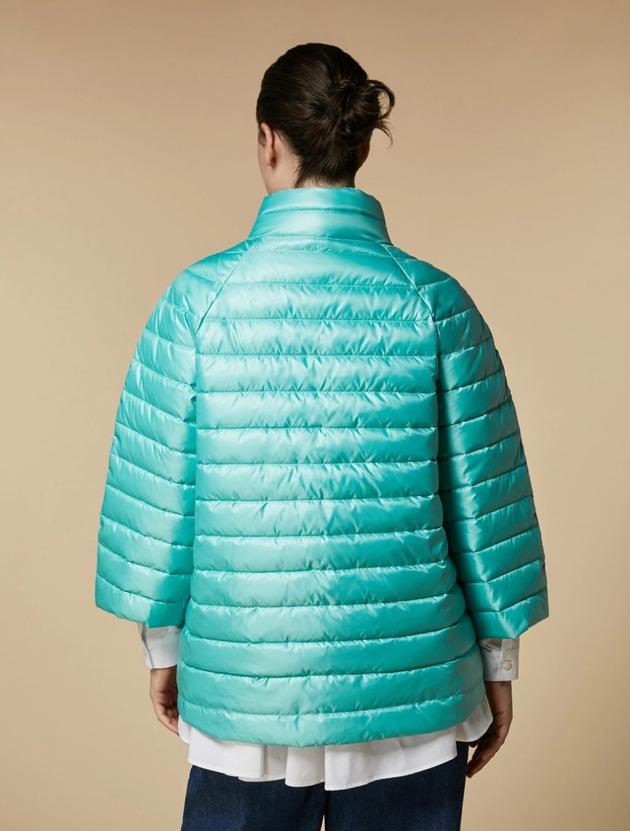 Water-Repellent Quilted Down Jacket Green Online