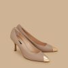 Leather Court Shoes Beige Online