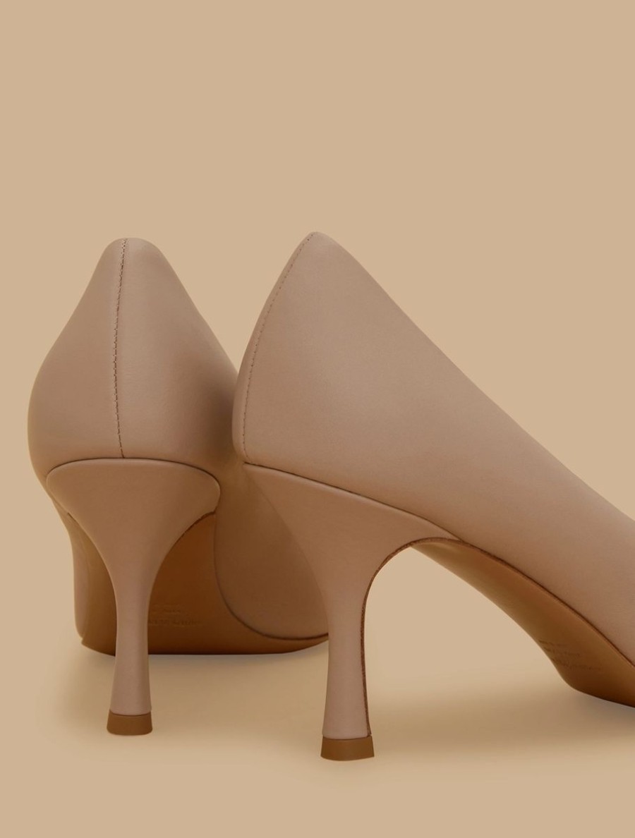 Leather Court Shoes Beige Online