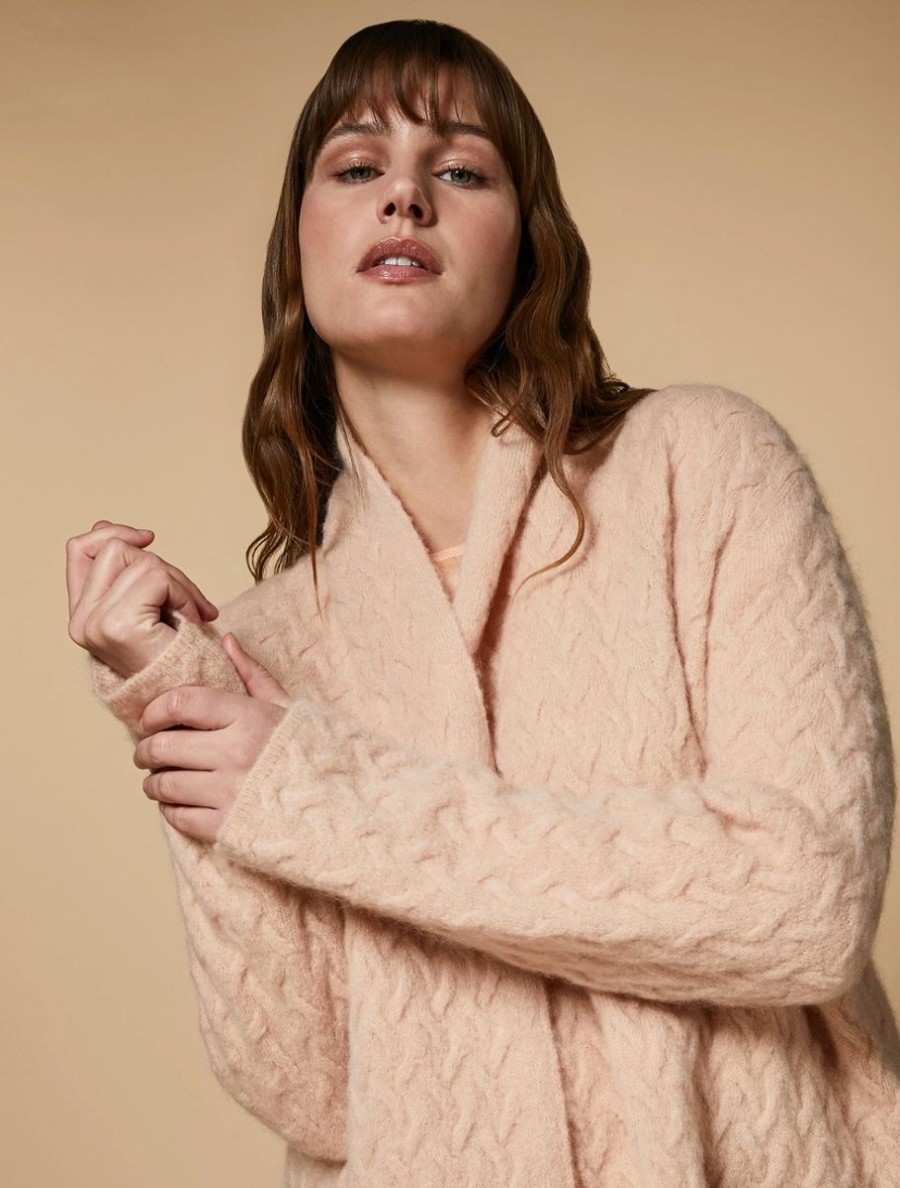 Mohair And Wool Cardigan Pink Clearance