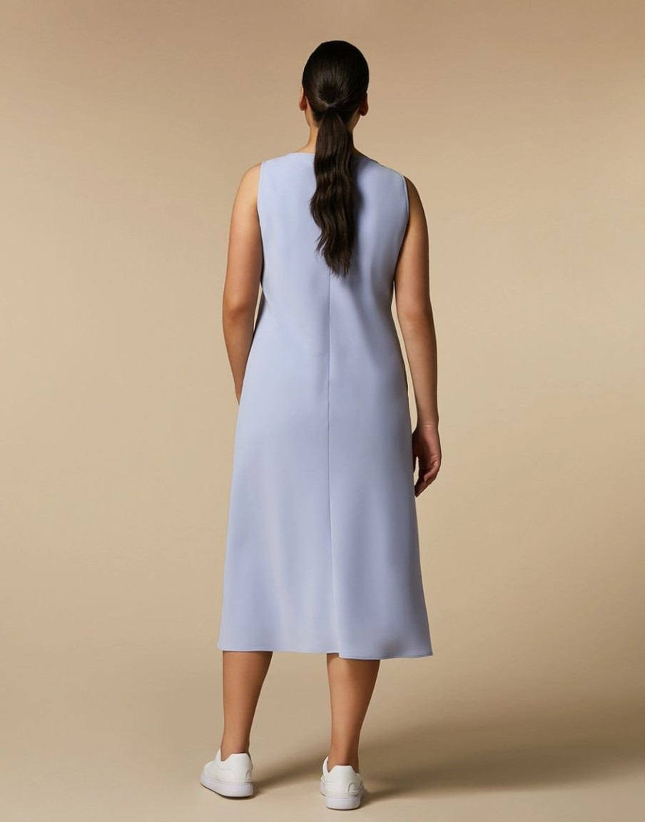 Triacetate Cady Dress Sky Blue New