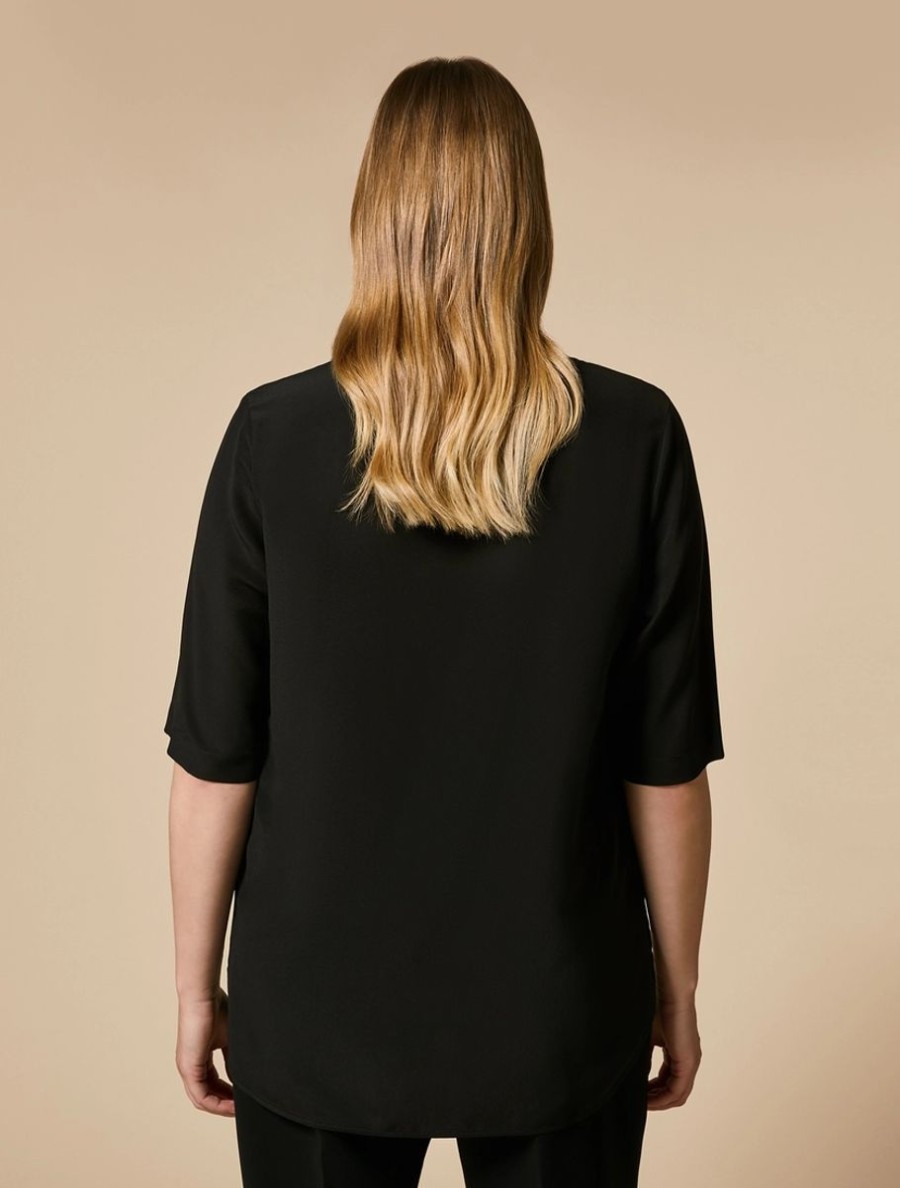 Silk Blouse Black Clearance